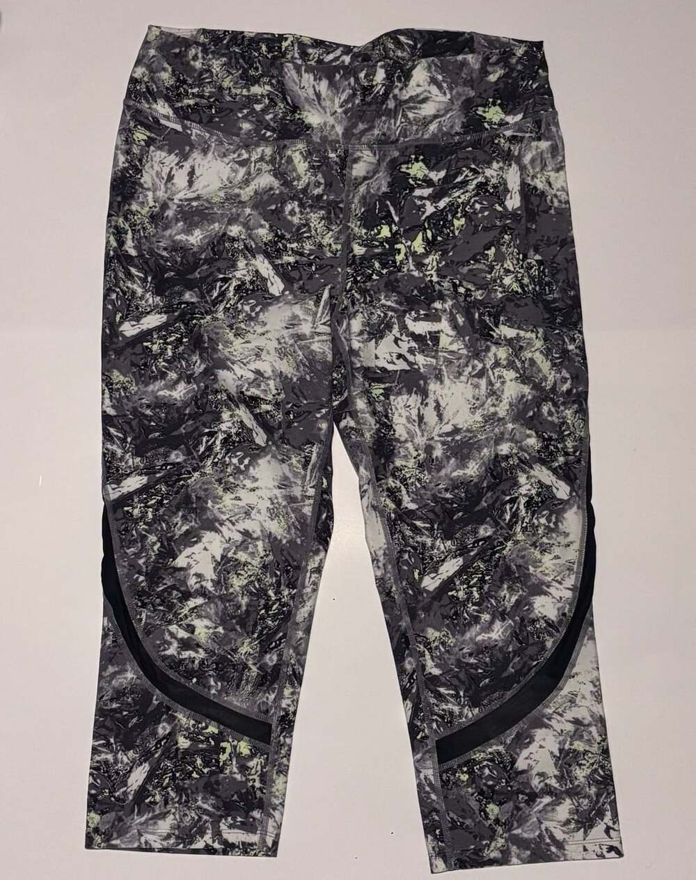 Calia Performance Crop Leggings XL Gray Black Marble Print